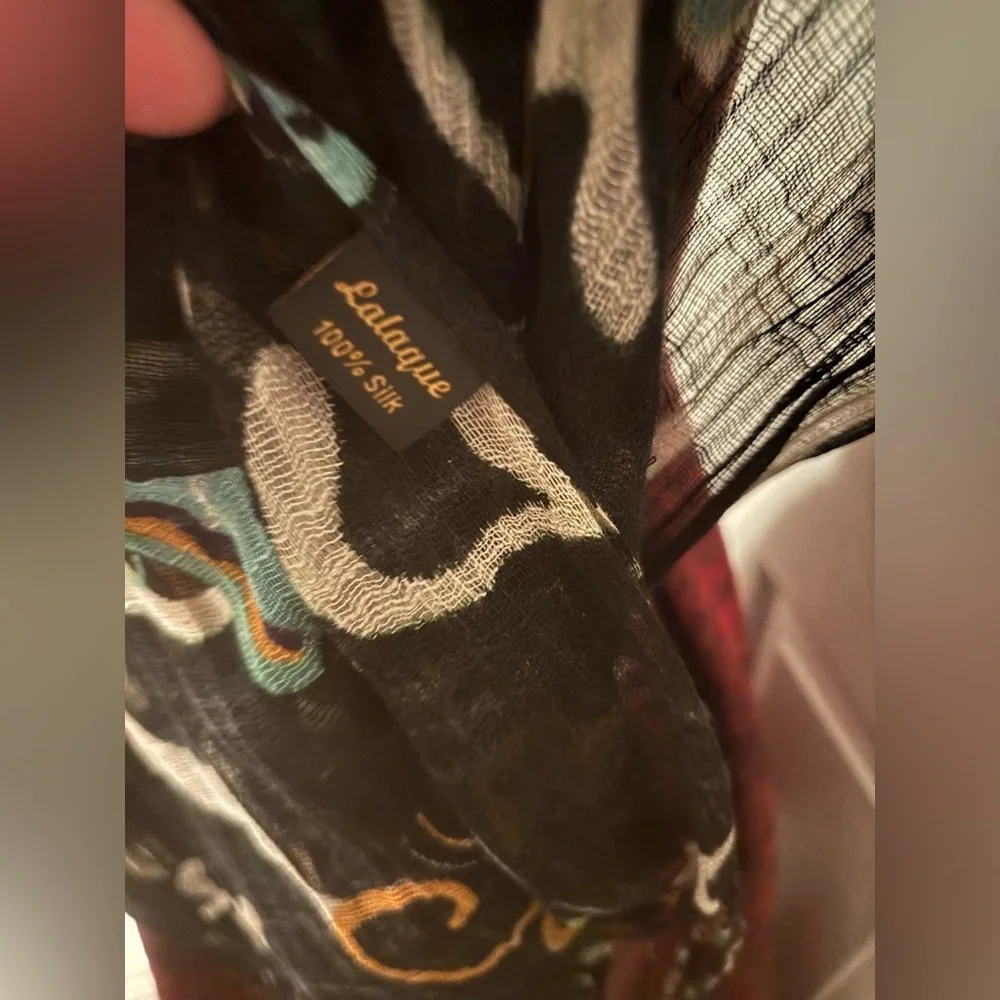 Lalaque silk scarf/ wrap